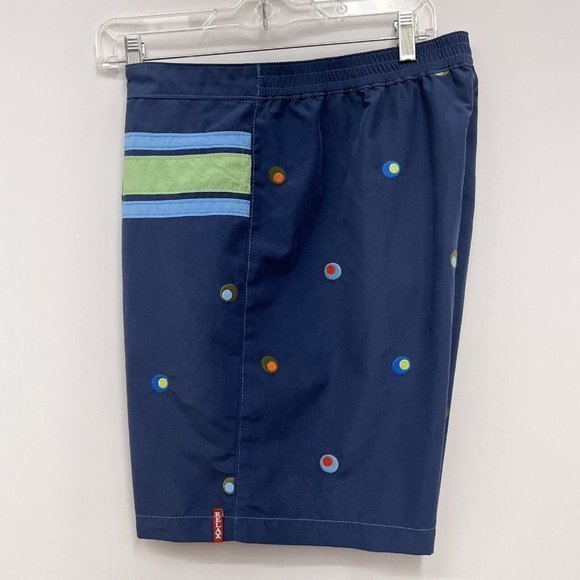 Tommy Bahama Men's Swim Board Shorts Navy Blue Polka Dot Mesh Lined Size L Relax - Picture 6 of 11